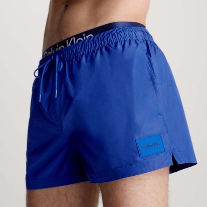 Double Waistband Swim Shorts