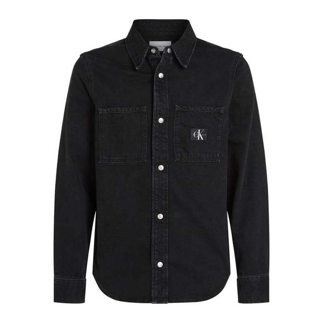 Logo Patch Denim Shirt