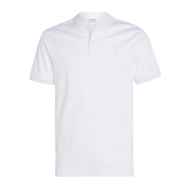 Smooth Cotton Stand Collar Polo Shirt