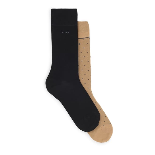 2 Pack Dots Bamboo Crew Socks