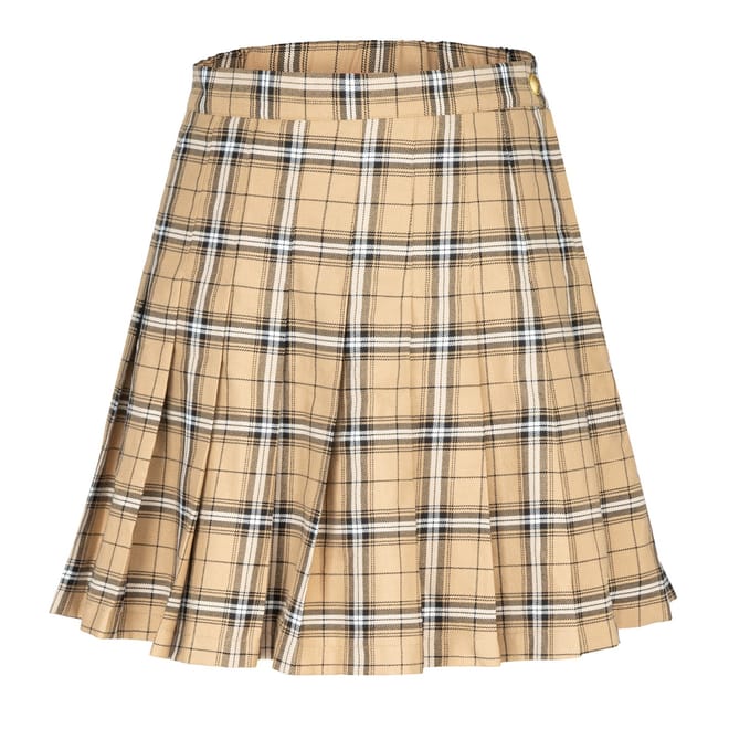 Pleated Checked Skort