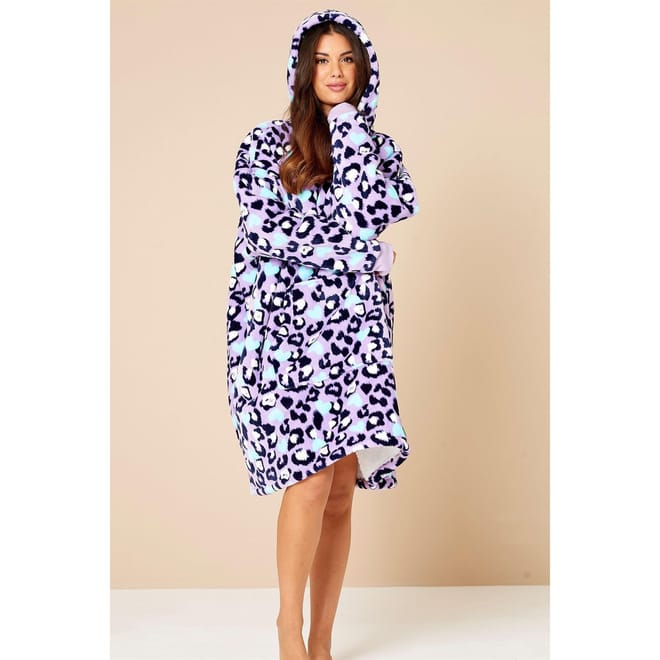 Leopard Snuggle Hooded Long Sleeve Pyjama