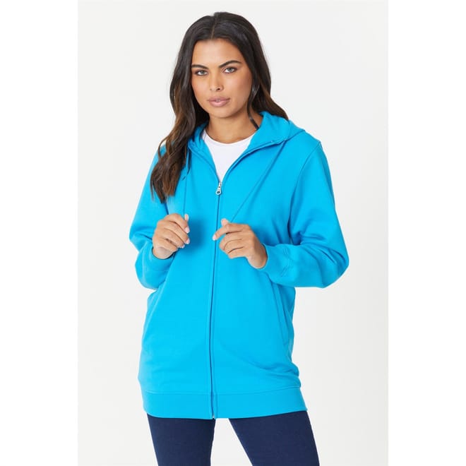 Hooded Ribbed Cuff Sweat Jacket