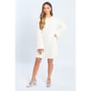 Sequin Bow Crew Neck Knee Length A-Line Dress