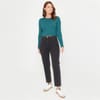 Cropped Crew Neck Rib T-Shirt
