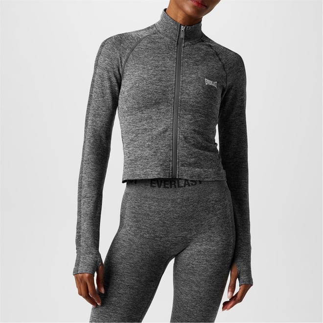 Seamless Cropped High Neck Slim Fit T-Shirt