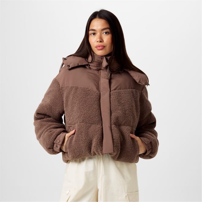 Hooded Relaxed Fit Short Puffer Jacket