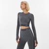 Womens Seamless Long Sleeve Crop Top