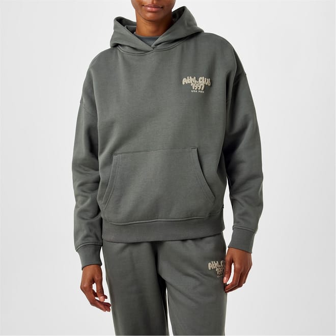 Oversize Fit Hooded Graphic Sweatshirt