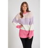 Stripe Relaxed Fit Crew Neck Sweater