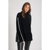 Contrast Stitch Mock Neck Sweater