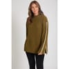 Contrast Stitch Mock Neck Sweater