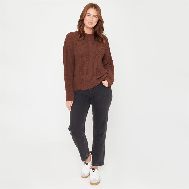 Crew Neck Long Sleeve Regular Fit Sweater