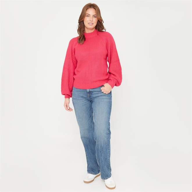 Mock Neck Chunky Sweater