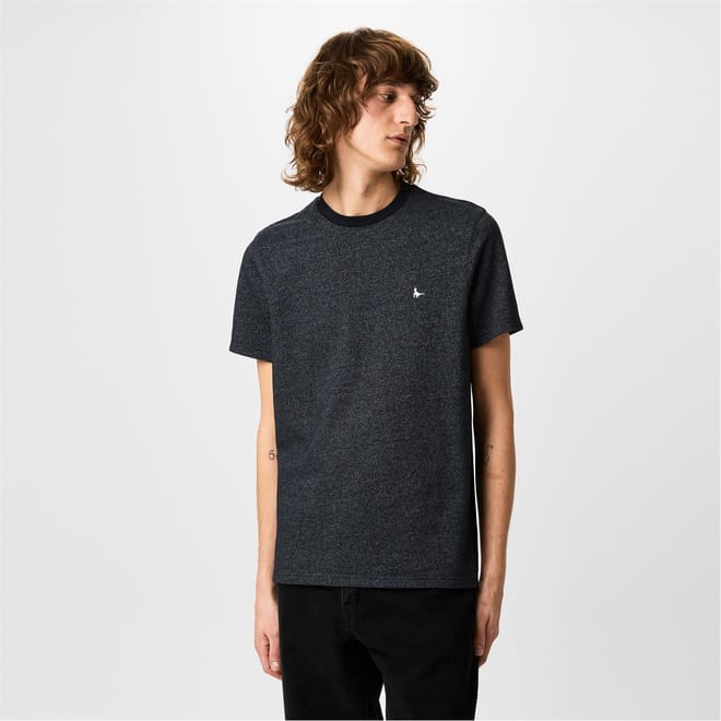 Ribbed Crew Neck Regular Fit T-Shirt