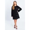 Sequin Bow Crew Neck Mini A-Line Dress