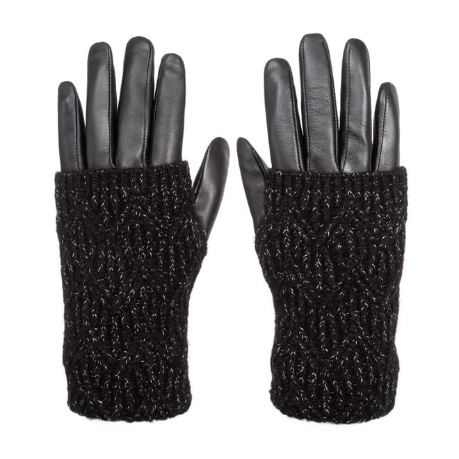 Knitted Leather Gloves
