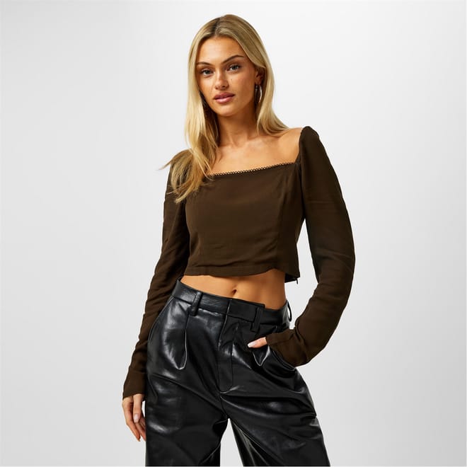 Long Sleeve Fitted Blouse