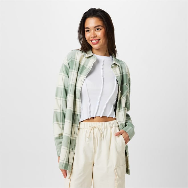 Flannel Long Sleeve Relaxed Fit Shirt