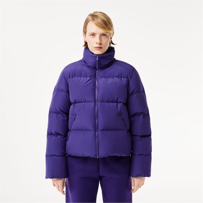 Crocodile Print Short Puffer Jacket