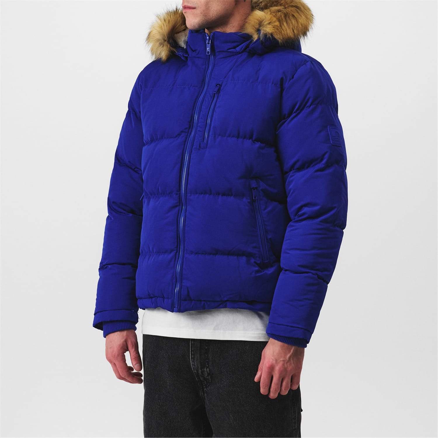 Soulcal Cheap Bubble Jacket Blue SoulCal Mens Cal Zip Bubble - Main Image