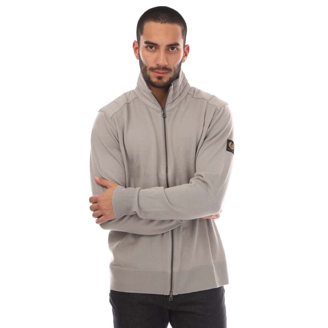 Merino Wool Kebly Zip Cardigan
