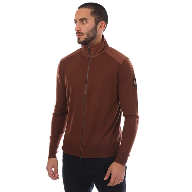 Merino Wool Kebly Zip Cardigan