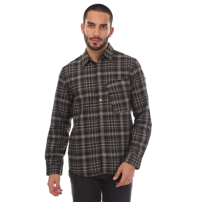 Shadow Plaid Cotton Scale Shirt