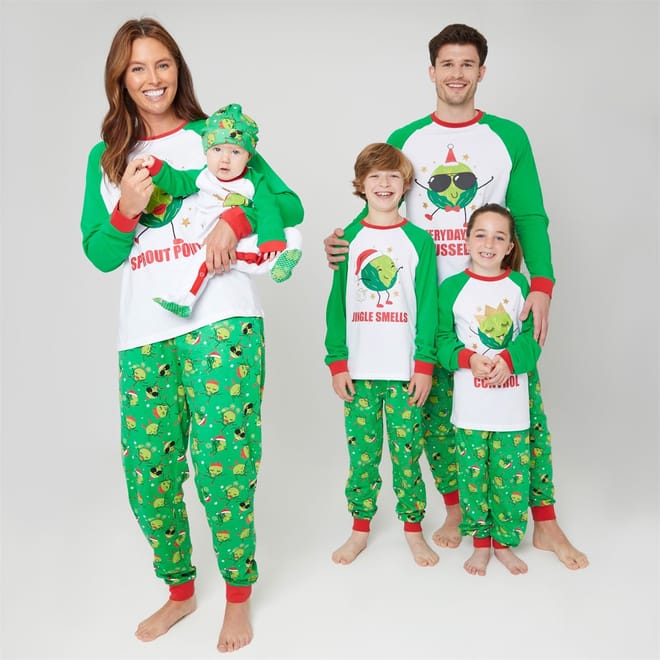 Unisex Baby Family Christmas Sprout Sleepsuit