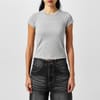 Cropped Crew Neck Slim Fit T-Shirt