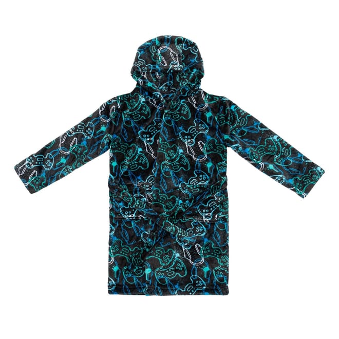 Boys Gaming Hooded Dressing Gown