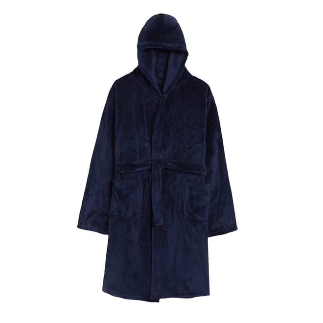 Boys Plain Navy Dressing Gown