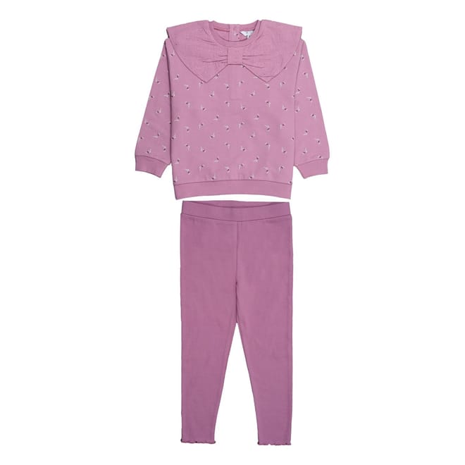 Cherry Bow Top And Leggings Set Infants