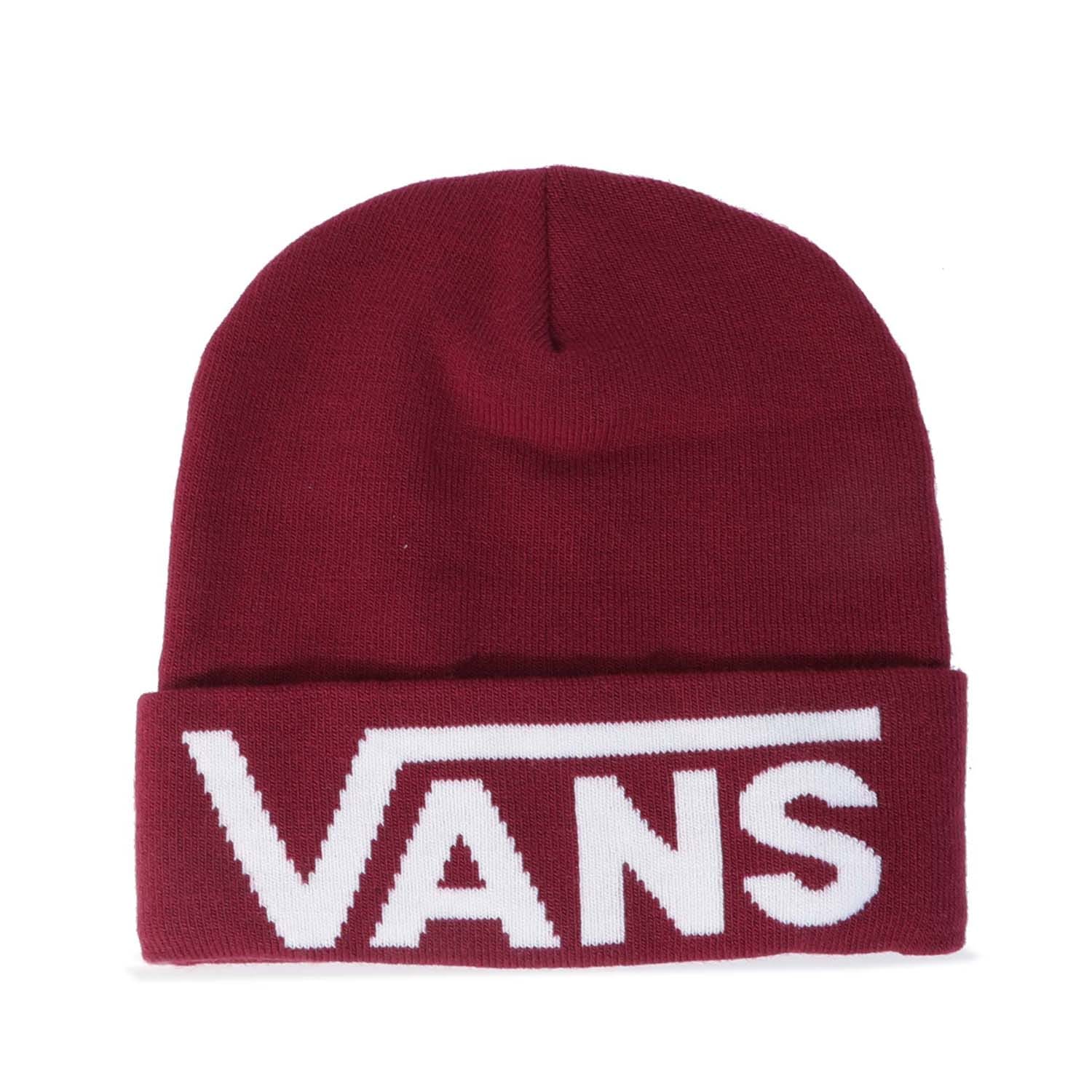 Burgundy Vans Mens Beanie Hat Get The Label