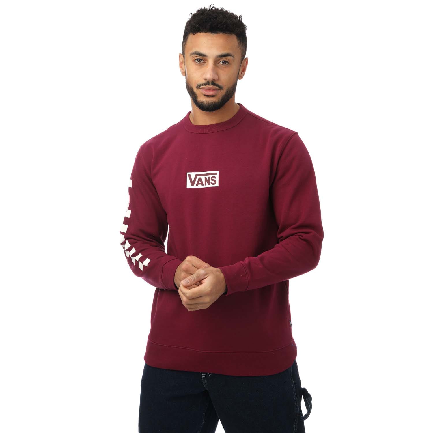 Vans Mens Sweatshirt in Burgundy