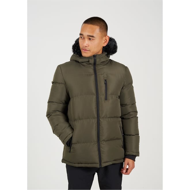 Jacket With Fur Trim Hood