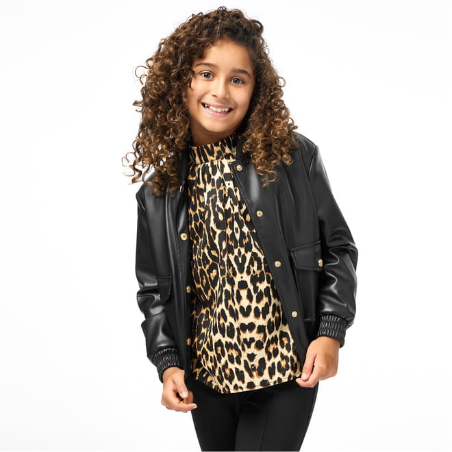 Girls Pu Bomber Jacket