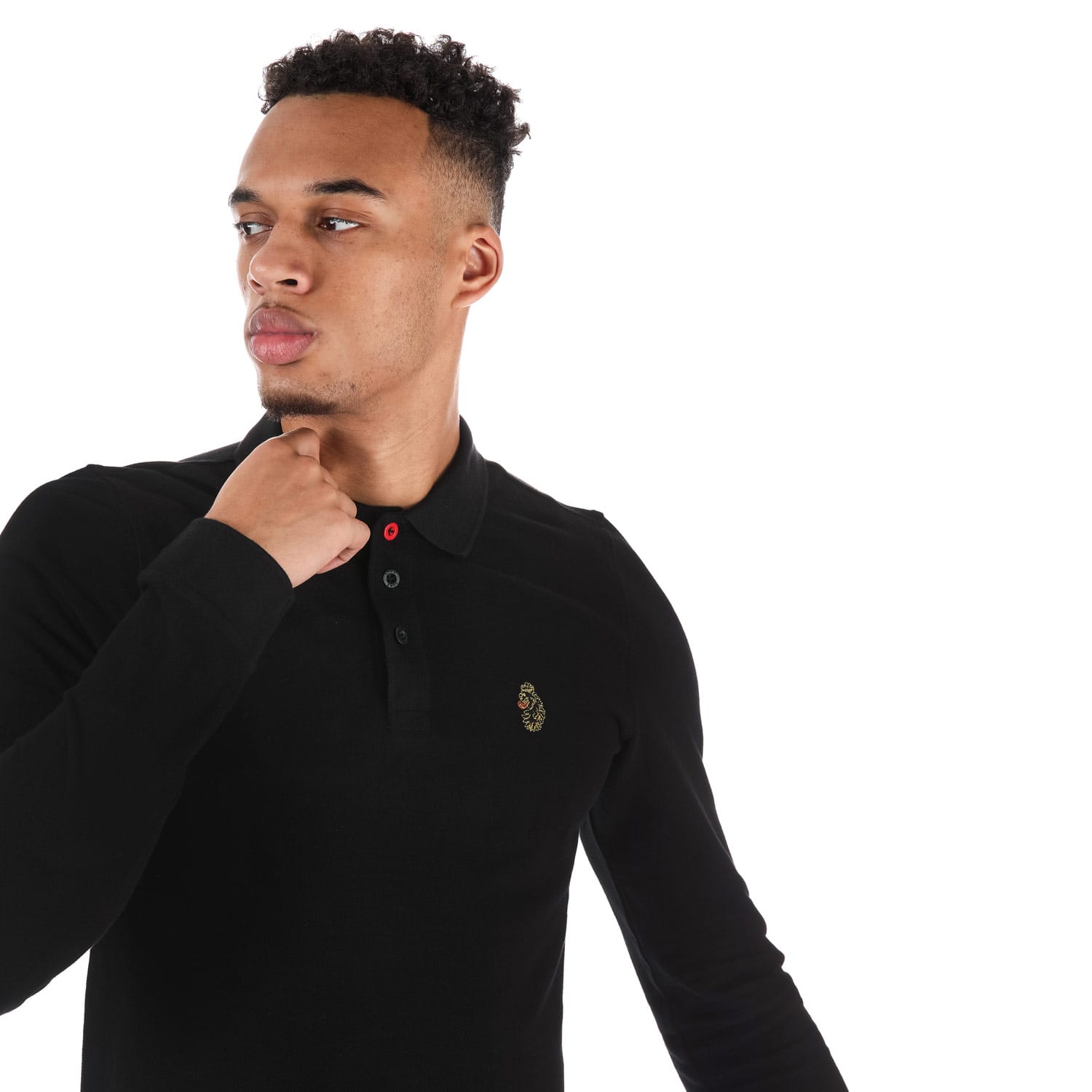 Black Luke 1977 Mens Williams Long Sleeve Polo Shirt Get The Label