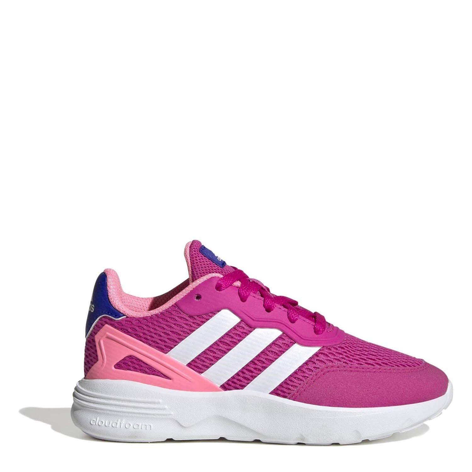 Pink adidas Junior Nebzed Lifestyle Lace Running Shoes - Get The Label