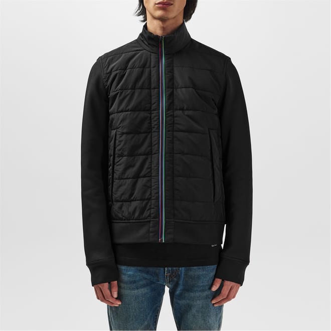 Stripe High Neck Hybrid Jacket