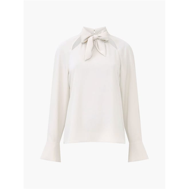 Tie Neck Long Sleeve Blouse