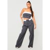 Fold Over Waist Wide Leg Trousers