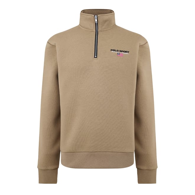 Zip Logo Fleece Top