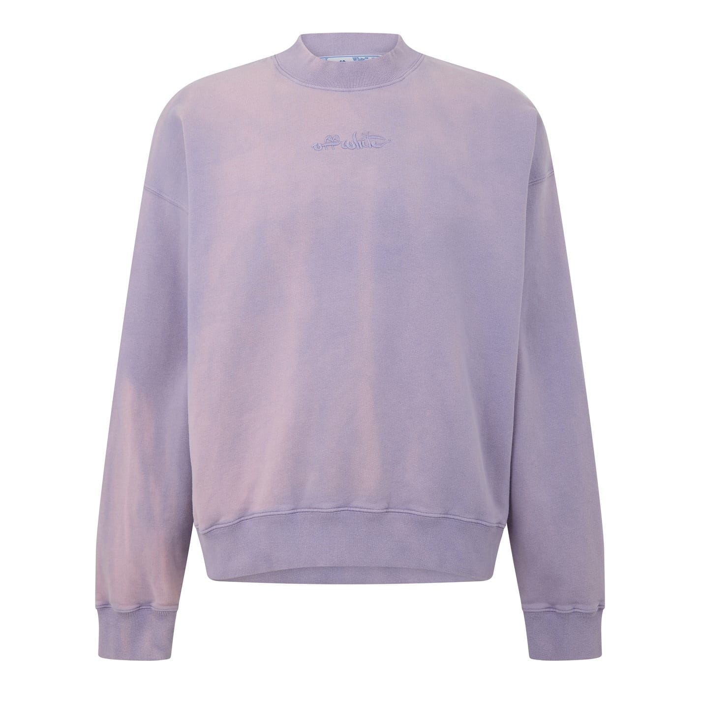 ★人気★【Off-White】LAUNDRY SCRIPT SKATE CREWNECK Off-White-Paint-Script-Skate-