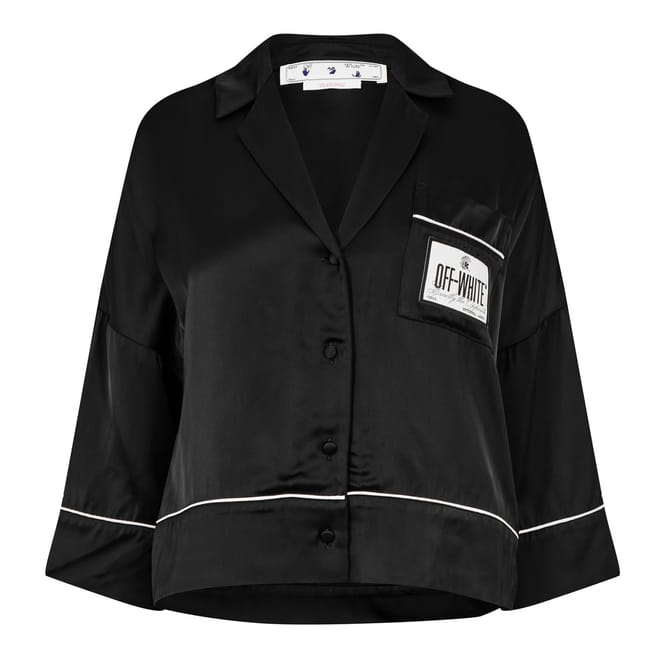 Collared Neck Satin Pyjama Top