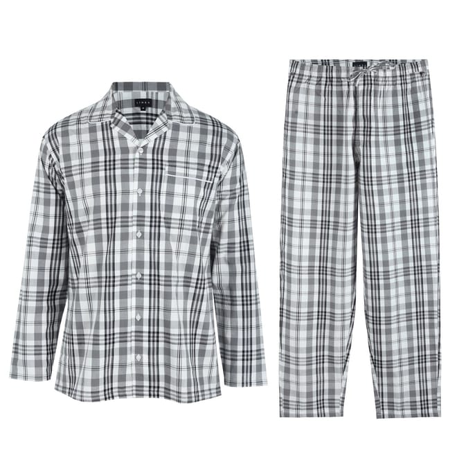 Geo Collared Neck Pyjama Set