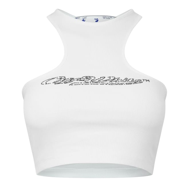 Bling Halter Cropped Tank Top