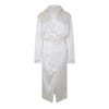 Chine Satin V-Neck Midi Wrap Dress