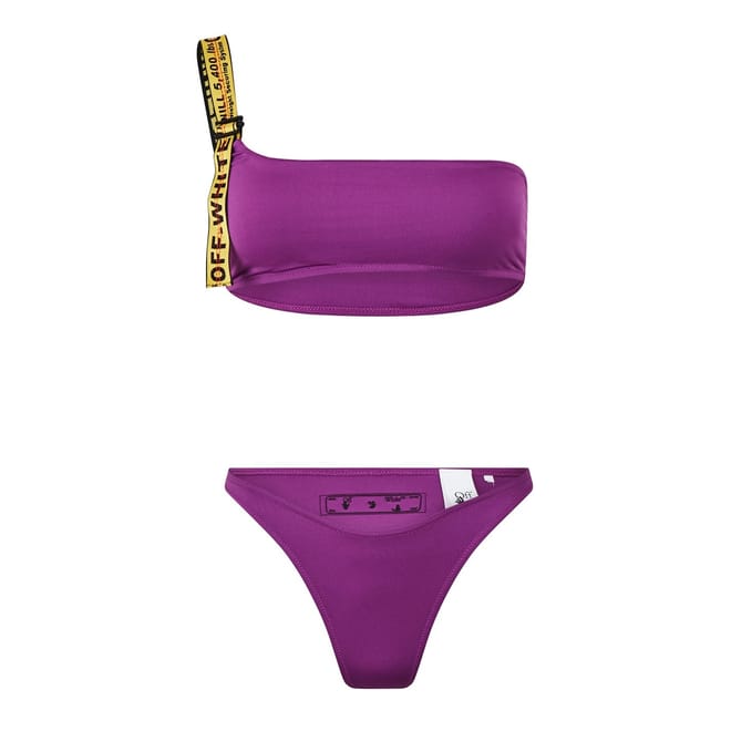 One Shoulder Strap Asymmetric Bikini Set
