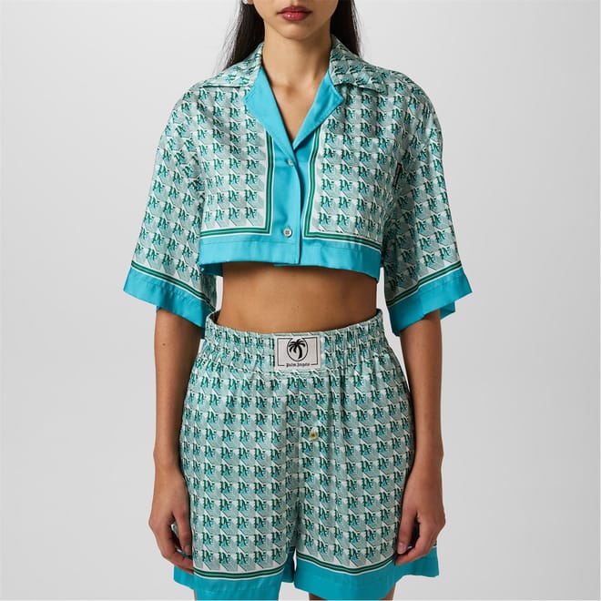 Palm Diamond Cropped Regular Fit Shirt